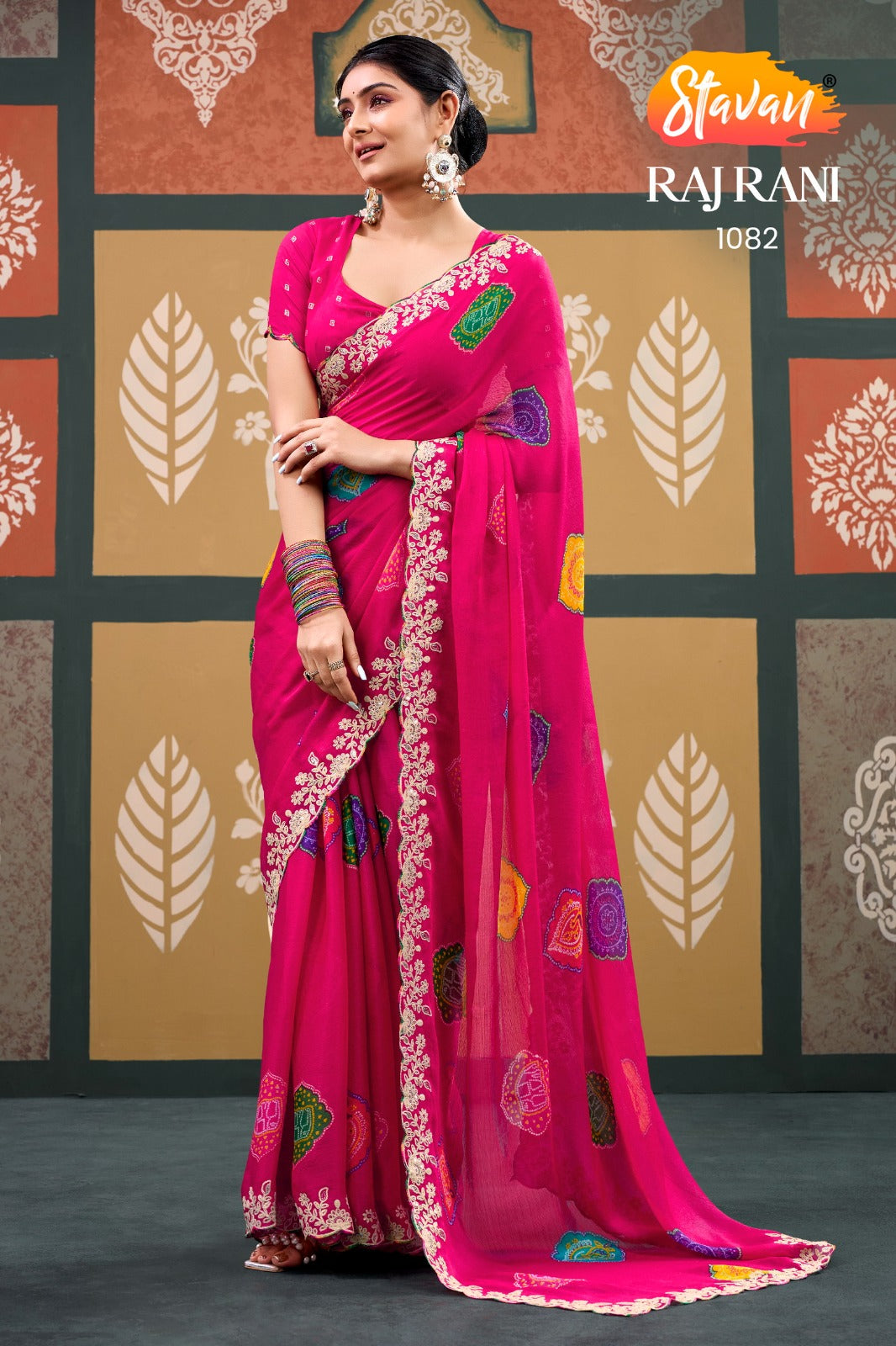 Sparkling Chiffon Saree with Embroidery Work Border