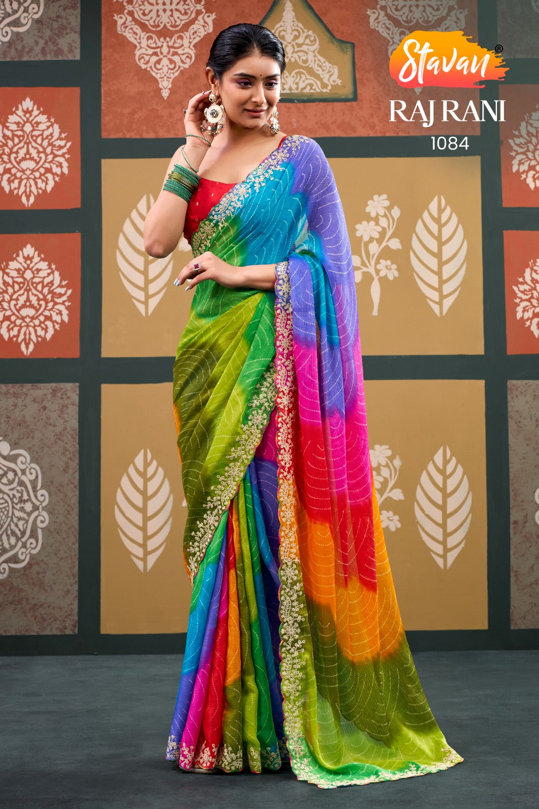 Elegant Chiffon Saree with Embroidery Work Border