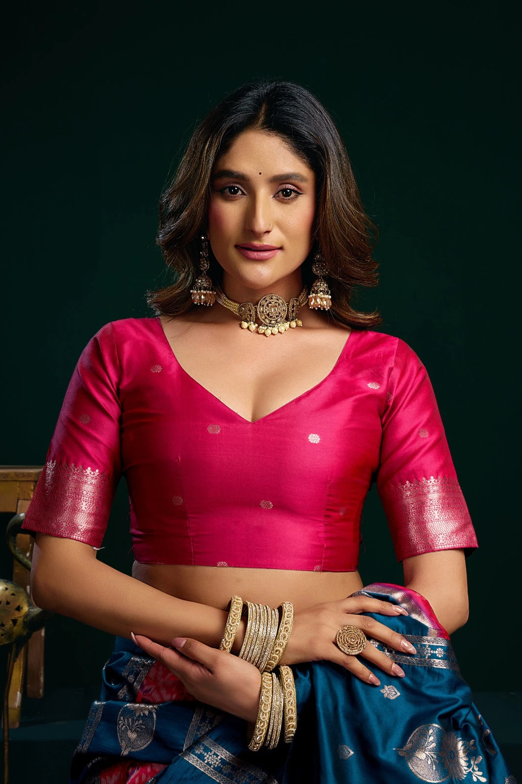Swara Banarasi Soft Silk Zari Weaving Saree