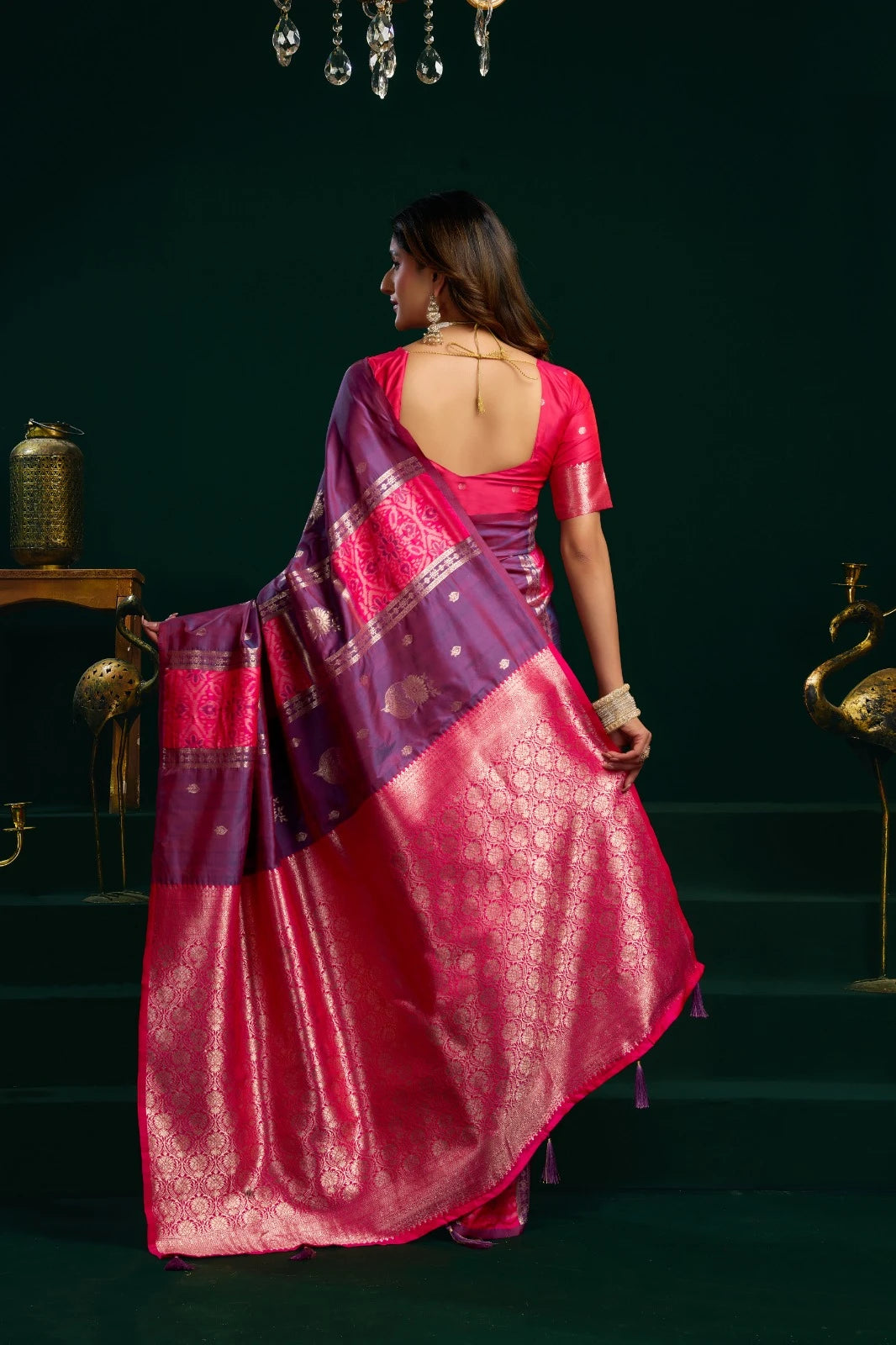 Swara Banarasi Soft Silk Zari Weaving Saree
