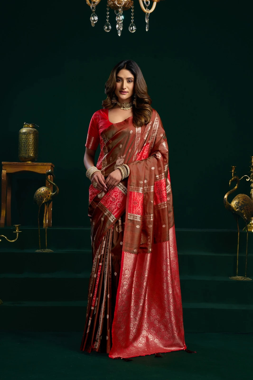 Swara Banarasi Soft Silk Zari Weaving Saree