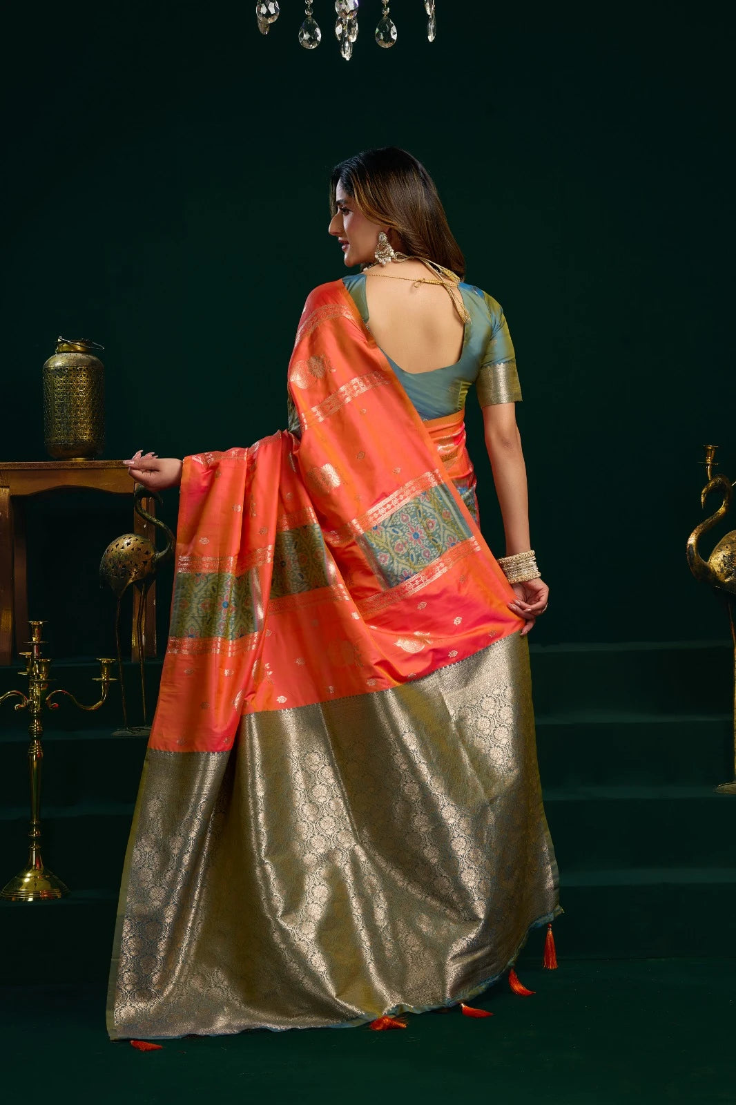 Swara Banarasi Soft Silk Zari Weaving Saree